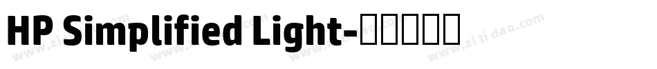 HP Simplified Light字体转换